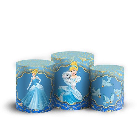 Capas Trio Cilindro Sublimado Vest Facil - Cinderela