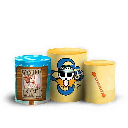 Capas Trio Cilindro Sublimado Vest Facil - One Piece Nami