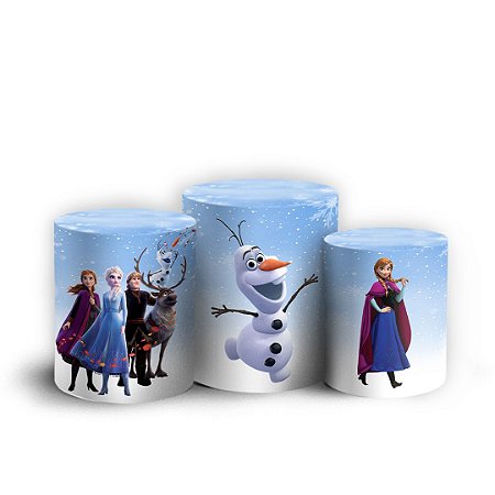 Capas Trio Cilindro Sublimado Vest Facil - Frozen