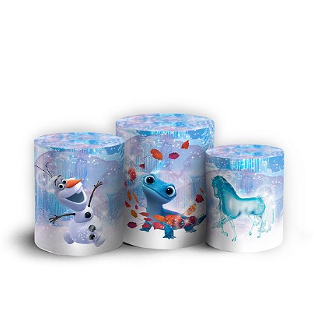 Capas Trio Cilindro Sublimado Vest Facil - Frozen
