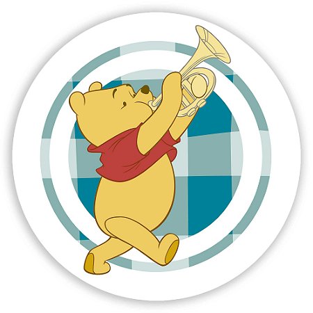 Capa Painel Redondo Sublimado - Ursinho Pooh