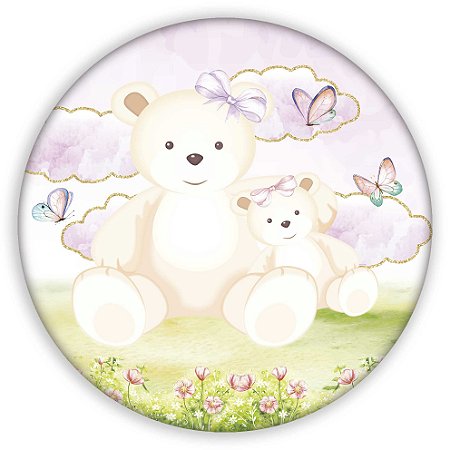 Capa Painel Redondo Sublimado - Ursinho