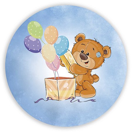Capa Painel Redondo Sublimado - Ursinho