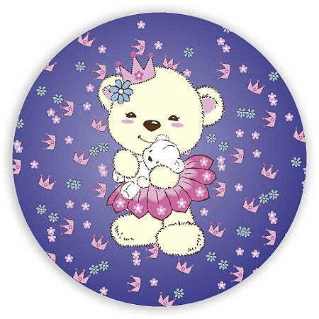 Capa Painel Redondo Sublimado - Ursinho