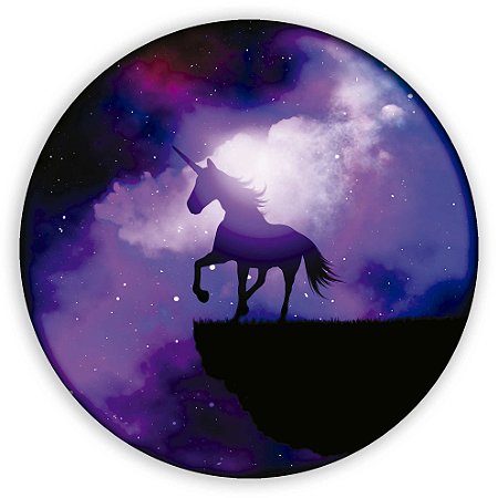 Capa Painel Redondo Sublimado - Unicornio