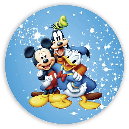 Capa Painel Redondo Sublimado - Turma do Mickey
