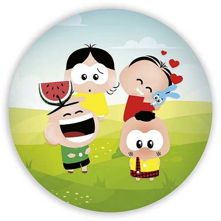 Capa Painel Redondo Sublimado - Turma da Monica Toy