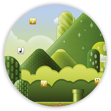 Painel Redondo - Super Mario Fundo - Sublimado 3D
