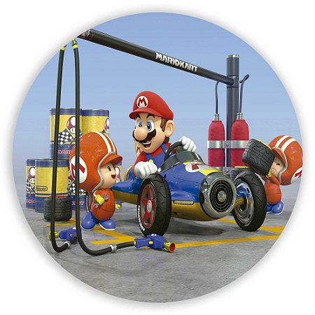 Capa Painel Redondo Sublimado - Super Mario