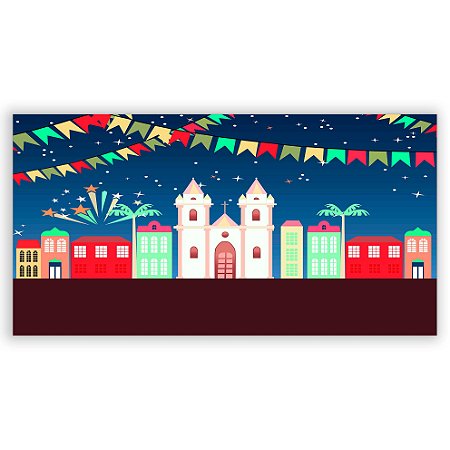 Capa Painel Retangular Sublimado - Festa Junina