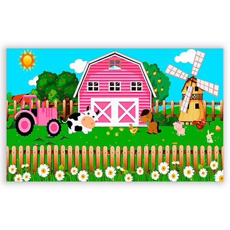 Capa Painel Retangular Sublimado - Fazenda Rosa