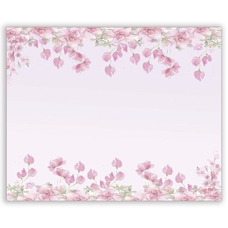 Capa Painel Retangular Sublimado - Flores Rosa