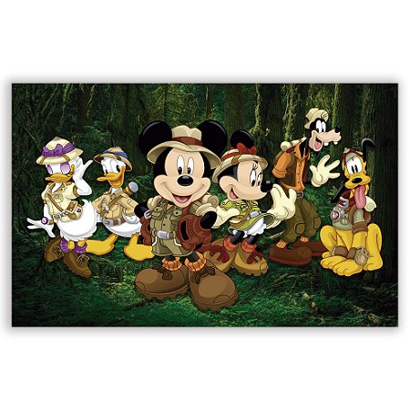Capa Painel Retangular Sublimado - Mickey Safari