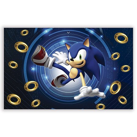 Capa Painel Retangular Sublimado - Sonic