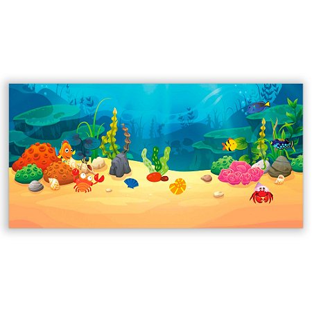 Capa Painel Retangular Sublimado - Fundo do Mar