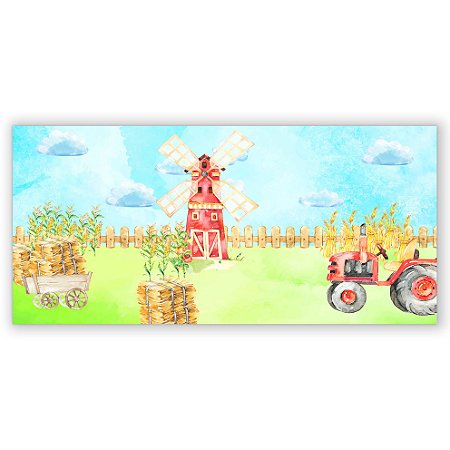 Capa Painel Retangular Sublimado - Fazendinha