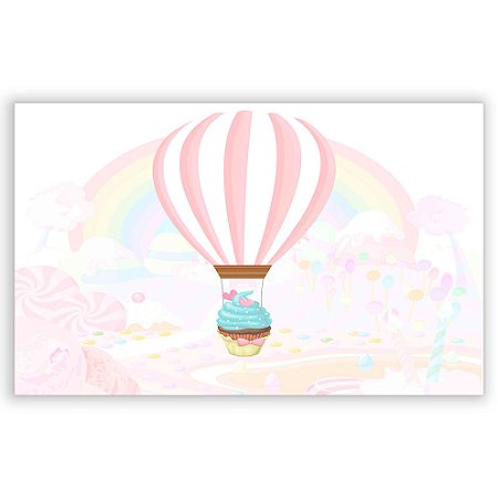 Capa Painel Retangular Sublimado - Balão Doce