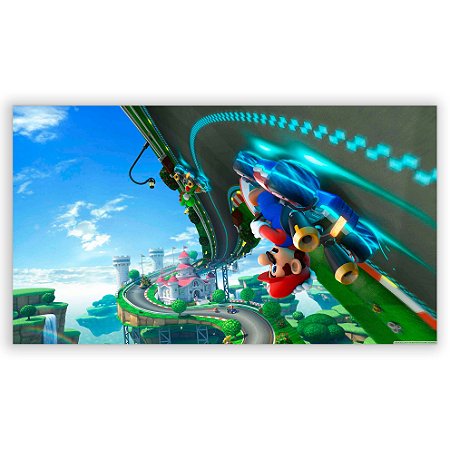 Capa Painel Retangular Sublimado - Super Mario Kart