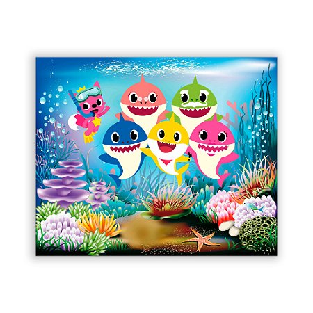 Capa Painel Retangular Sublimado - Baby Shark