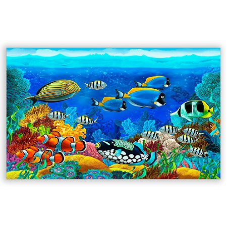 Capa Painel Retangular Sublimado - Fundo do Mar