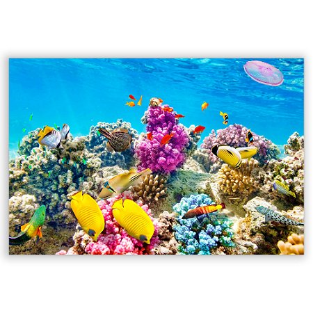 Capa Painel Retangular Sublimado - Fundo do Mar