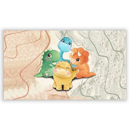 Capa Painel Retangular Sublimado - Dinossauro Cute