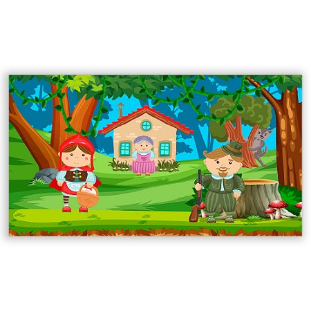 Capa Painel Retangular Sublimado - Chapeuzinho Vermelho