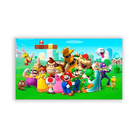 Capa Painel Retangular Sublimado - Super Mario