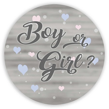 Capa Painel Redondo Sublimado - Girl Boy Revelação