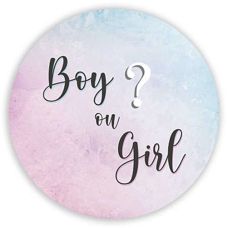 Capa Painel Redondo Sublimado - Girl Boy Revelação