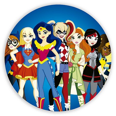 Capa Painel Redondo Sublimado - Heroinas