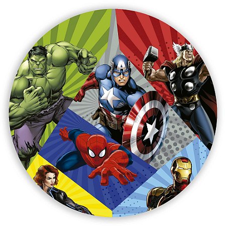 Capa Painel Redondo Sublimado - Herois