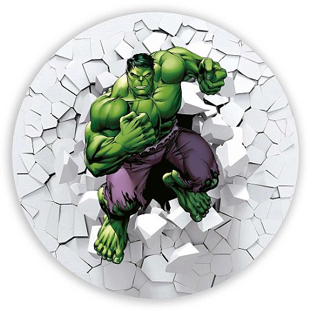 Capa Painel Redondo Sublimado - Hulk