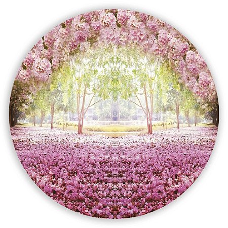 Capa Painel Redondo Sublimado - Jardim