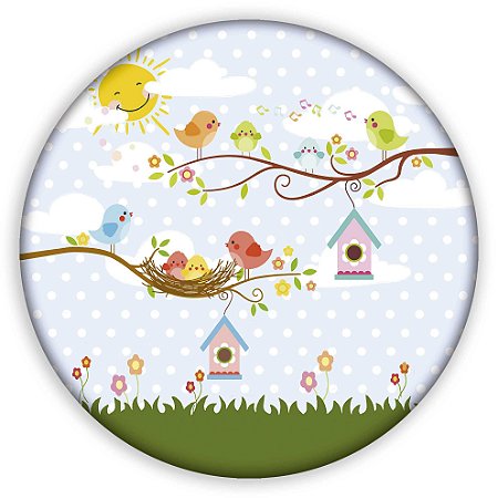 Capa Painel Redondo Sublimado - Jardim