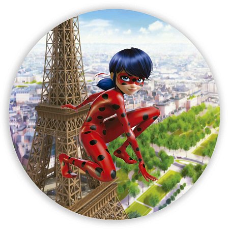 Capa Painel Redondo Sublimado - Ladybug