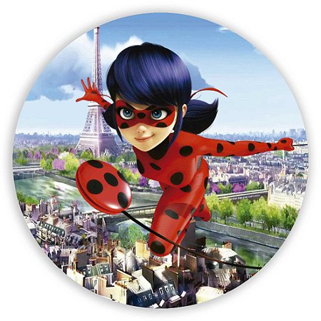 Capa Painel Redondo Sublimado - Ladybug
