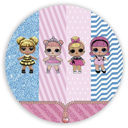 Capa Painel Redondo Sublimado - LOL Surprise