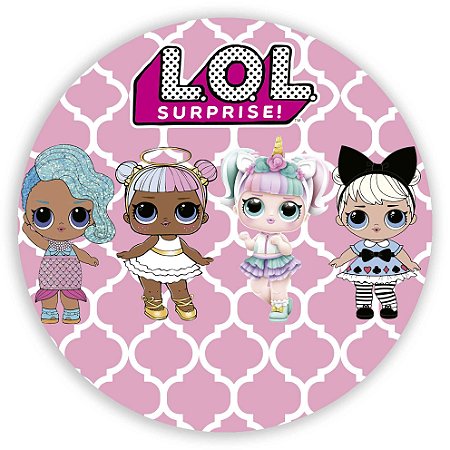Capa Painel Redondo Sublimado - LOL Surprise