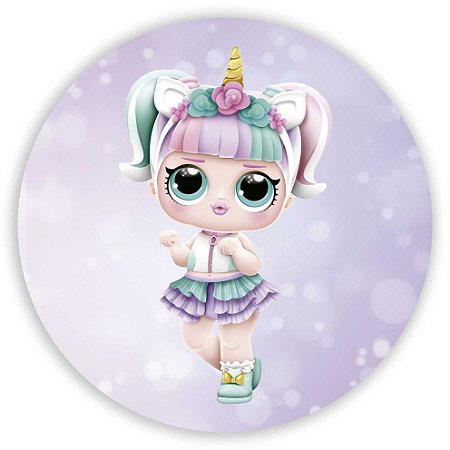 Capa Painel Redondo Sublimado - LOL Surprise