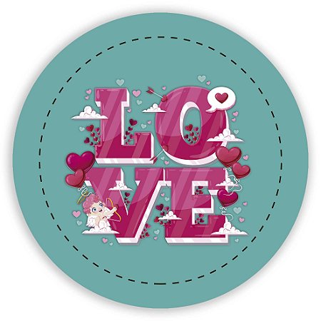 Capa Painel Redondo Sublimado - Love