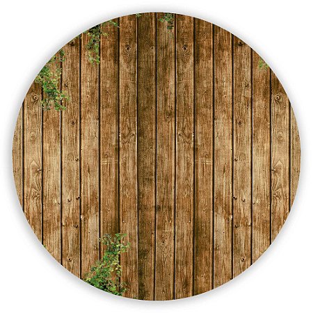 Capa Painel Redondo Sublimado - Madeira