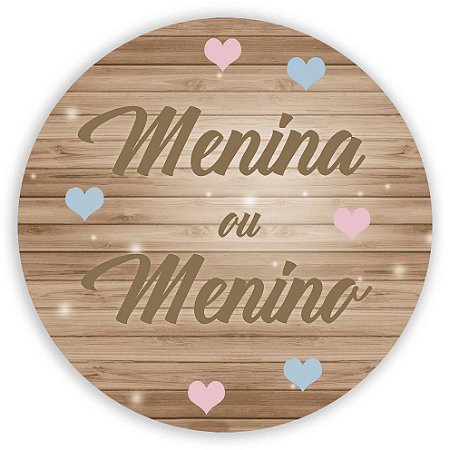 Capa Painel Redondo Sublimado - Menina Menino Revelação