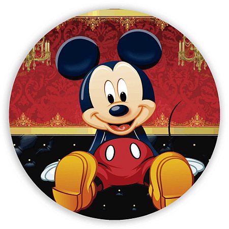 Capa Painel Redondo Sublimado - Mickey