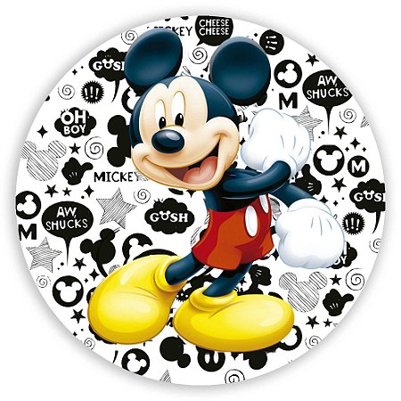 Capa Painel Redondo Sublimado - Mickey