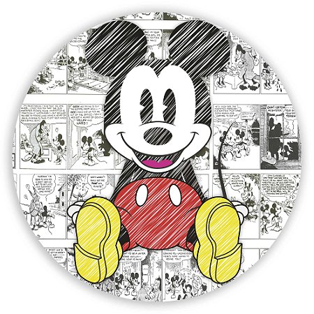 Capa Painel Redondo Sublimado - Mickey