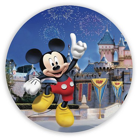 Capa Painel Redondo Sublimado - Mickey