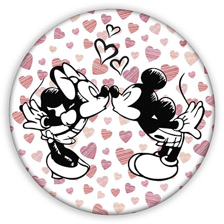 Capa Painel Redondo Sublimado - Mickey e Minnie