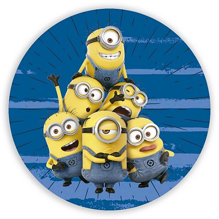 Capa Painel Redondo Sublimado - Minions
