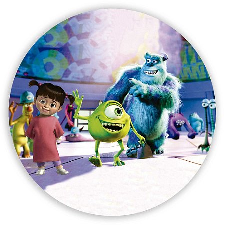 Capa Painel Redondo Sublimado - Monstros SA